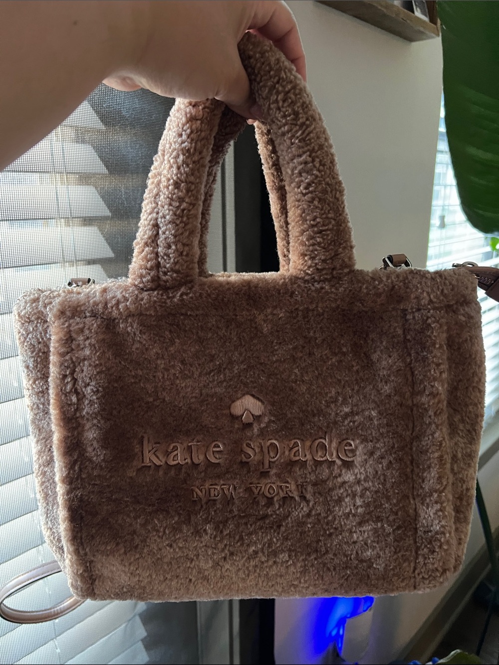 Kate Spade Plush Brown Shearling Tote